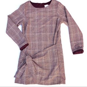 Hayden Los Angeles Plaid Gingham Tie Dress